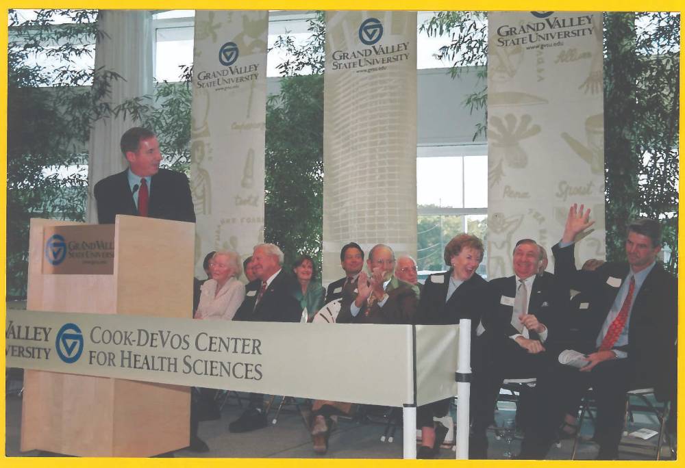 Richard and Helen Devos at the Cook-DeVos Center for Health Sciences Groundbreaking.